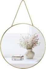 11.8-inch Small Round Wall Mirror, Gold Bathroom Mirror - Image 2