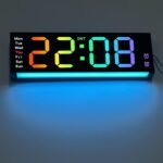12" Digital Wall Clock Large Display with Remote Control, RGB Color LED Digital Clock with Date and Day of Week, Auto Brightness, DST, Temp, Digital Alarm Clocks for Bedrooms, Living Room - Image 2
