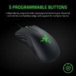 Razer DeathAdder Essential Gaming Mouse: 6400 DPI Optical Sensor - 5 Programmable Buttons - Mechanical Switches - Rubber Side Grips - Classic Black - Image 5