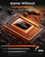 Gaming Laptop, 16.0inch Laptop Computer with ΑMD Ryzen 7 5825U(8C/16T, Up to 4.5GHz), 16GB RAM 512GB NVMe SSD Windows 11 Laptop, Radeon RX Vega 8 Graphics,WiFi 6, Backlit KB - Image 4