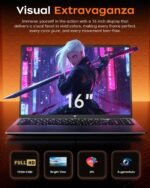 Gaming Laptop, 16.0inch Laptop Computer with ΑMD Ryzen 7 5825U(8C/16T, Up to 4.5GHz), 16GB RAM 512GB NVMe SSD Windows 11 Laptop, Radeon RX Vega 8 Graphics,WiFi 6, Backlit KB - Image 5
