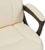Amazon Basics Classic Puresoft PU Padded Mid-Back Height Adjustable Office Computer Desk Chair with Armrest, 26"D x 23.75"W x 42"H, Cream - Image 7