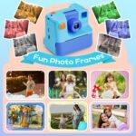 Kids Camera Instant Print, Christmas Birthday Gifts for Girl Boys 3-12 Years Old, FHD Selfie Digital Video Cameras Toddler 3 Rolls Print Paper & 32G Card (Blue) - Image 7