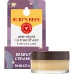 Burt's Bees Original Overnight Intensive Lip Treatment, Moisturizing, Restorative, Reduces Fine Lines, Vitamin E, Ceramides Oils, Natural Origin Lip Care, 0.25 Oz. - Image 15