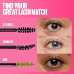 Maybelline Great Lash Washable Mascara Makeup, Volumizing Lash-Doubling Formula That Conditions As It Thickens, Blackest Black, 1 Count - Image 7
