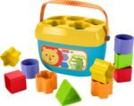 Fisher-Price Baby’s First Blocks & Rock-a-Stack Toy Set, Bucket of 10 Shapes & Ring Stacking Activity for Developmental Play Ages 6+ Months (Amazon Exclusive) - Image 4