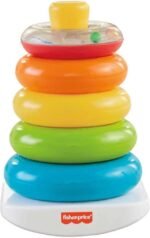 Fisher-Price Baby’s First Blocks & Rock-a-Stack Toy Set, Bucket of 10 Shapes & Ring Stacking Activity for Developmental Play Ages 6+ Months (Amazon Exclusive) - Image 5