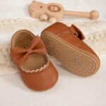 Meckior Infant Baby Girls Soft Sole Bowknot Princess Wedding Dress Mary Jane Flats Prewalker Newborn Light Baby Sneaker Shoes - Image 5