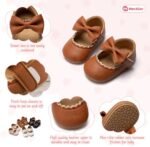 Meckior Infant Baby Girls Soft Sole Bowknot Princess Wedding Dress Mary Jane Flats Prewalker Newborn Light Baby Sneaker Shoes - Image 6