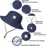 MaxNova Baby Sun Hat Smile Face UPF 50+ Toddler Bucket Hat for Boys Girls 0-7 Years - Image 6