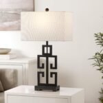 SAFAVIEH Lighting Collection Greek Key 29-inch Oil Rubbed Bronze Metal Table Lamp Set of 2 (LED Bulbs Included) - Image 5