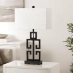 SAFAVIEH Lighting Collection Greek Key 29-inch Oil Rubbed Bronze Metal Table Lamp Set of 2 (LED Bulbs Included) - Image 7