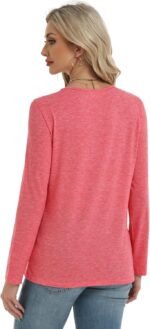 Long Sleeve Shirts for Women Crew Neck Women Long Sleeve Tops Casual Fall Tops Trendy Cute T Shirts Outfits Clothes - Image 6