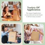 GSSUSA 10x5x13 100Pcs Brown Paper Bags with Handles, Bulk Shopping Grocery Paper Bags, Party Favor, Retail, Small Business, Packaging, Merchandise, Boutique, Wedding - Image 10