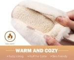 KuaiLu Womens Fluff Dual Memory Foam Slippers Ladies Cozy Arch Support Warm Scuff Slippers Slip on Comfy Winter House Shoes with Non-Slip Indoor Outdoor Hard Sole - Image 5