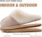 KuaiLu Womens Fluff Dual Memory Foam Slippers Ladies Cozy Arch Support Warm Scuff Slippers Slip on Comfy Winter House Shoes with Non-Slip Indoor Outdoor Hard Sole - Image 6