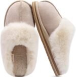 KuaiLu Womens Fluff Dual Memory Foam Slippers Ladies Cozy Arch Support Warm Scuff Slippers Slip on Comfy Winter House Shoes with Non-Slip Indoor Outdoor Hard Sole - Image 8