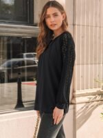 AUTOMET Womens Long Sleeve Shirts Pleated Lace Tops Fall Fashion Outfits Business Casual Blouses - Image 4