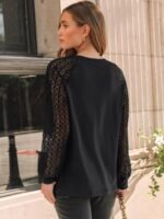 AUTOMET Womens Long Sleeve Shirts Pleated Lace Tops Fall Fashion Outfits Business Casual Blouses - Image 5