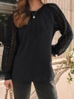 AUTOMET Womens Long Sleeve Shirts Pleated Lace Tops Fall Fashion Outfits Business Casual Blouses - Image 6