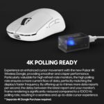 Pulsar Gaming Gears X2H Wireless Gaming Mouse, Ultra Lightweight 1.90 oz (54 g), Symmetrical, Optical Switch, 2.4 Ghz 1 ms, 26000 DPI, PAW3395 Sensor (Medium, Wireless, White) (Renewed) - Image 3