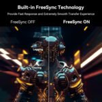 SANSUI 32 Inch Curved 240Hz Gaming Monitor High Refresh Rate, FHD 1080P Gaming PC Monitor HDMI DP1.4, Curved 1500R, 1Ms MPRT, HDR,Metal Stand,VESA Compatible(DP Cable Incl.) - Image 4