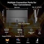 SANSUI 32 Inch Curved 240Hz Gaming Monitor High Refresh Rate, FHD 1080P Gaming PC Monitor HDMI DP1.4, Curved 1500R, 1Ms MPRT, HDR,Metal Stand,VESA Compatible(DP Cable Incl.) - Image 9