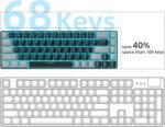 MageGee Portable 60% Mechanical Gaming Keyboard, MK-Box LED Backlit Compact 68 Keys Mini Wired Office Keyboard with Red Switch for Windows Laptop PC Mac - Black/Grey - Image 4