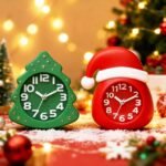 AYRELY® Christmas Alarm Clock Gift Set – 2 Silent Analog Clocks (Santa Hat & Christmas Tree), Ready-to-Gift Holiday Edition for Kids & Family, with Festive Gift Box - Image 3