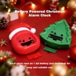 AYRELY® Christmas Alarm Clock Gift Set – 2 Silent Analog Clocks (Santa Hat & Christmas Tree), Ready-to-Gift Holiday Edition for Kids & Family, with Festive Gift Box - Image 8
