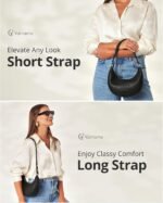 Vantamo Crescent Bags For Women with RFID Protection, Half Moon Clutch Purses for Women with Anti-Theft Clip for Extra Safety - Image 4