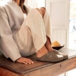 KIDMI Genuine Suede Clogs for Women Memory Foam Cork Footbed Potato Shoes Slip On Leather Mules with Big Buckle - Image 8