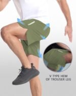 CANGHPGIN 2 Pack Mens Workout Athletic Shorts 7 inch Inseam Quick Dry Hiking Shorts Men Lightweight Sports Gym Shorts Running - Image 4