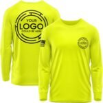 Custom Shirt for Men, Heavy Cotton Long Sleeve, Design Your Own Shirts, Customized T-Shirt Front & Back Black - Image 6