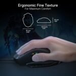 Redragon M908 Impact RGB LED MMO Gaming Mouse with 12 Side Buttons, Optical Wired Ergonomic Mouse with Max 12,400DPI, High Precision, 18 Programmable Macro Shortcuts, Comfort Grip - Image 8