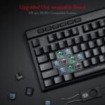 Redragon K580 VATA RGB LED Backlit Mechanical Gaming Keyboard with Macro Keys & Dedicated Media Controls, Hot-Swappable Socket, Onboard Macro Recording (Blue Switches) - Image 5