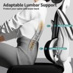 TRALT Office Chair Ergonomic Desk Chair, 330 LBS Home Mesh Office Desk Chairs with Wheels, Comfortable Gaming Chair, High Back Office Chair for Long Hours (Black & White) - Image 6