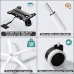 TRALT Office Chair Ergonomic Desk Chair, 330 LBS Home Mesh Office Desk Chairs with Wheels, Comfortable Gaming Chair, High Back Office Chair for Long Hours (Black & White) - Image 8