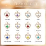CDE Forever Love Heart Necklaces for Women, Wedding Anniversary, Birthday Mothers Day Gifts for Mom, Mother, Wife, friend, S925 Silver Jewelry with Birthstone Pendant - Image 8
