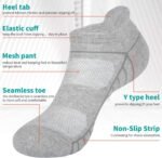 Lapulas Athletic Running Ankle Socks, Low Cut Cushioned Anti-Blister Tab Sports Socks Men Women 6Pairs - Image 5