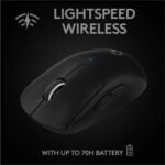 Logitech G PRO X SUPERLIGHT Wireless Gaming Mouse, Ultra-Lightweight, HERO 25K Sensor, 25,600 DPI, 5 Programmable Buttons, Long Battery Life, Compatible with PC / Mac - Black - Image 5