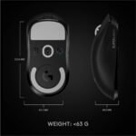 Logitech G PRO X SUPERLIGHT Wireless Gaming Mouse, Ultra-Lightweight, HERO 25K Sensor, 25,600 DPI, 5 Programmable Buttons, Long Battery Life, Compatible with PC / Mac - Black - Image 9