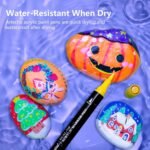 Artecho Acrylic Paint Markers 48 Colors, Acrylic Paint Pens with Brush Tip and Fine Tip for Stone, Rock Painting, Paper, Pumpkin, Wood, Egg, Canvas, Ceramic, Fabric, leather, Glass, DIY Crafts - Image 7