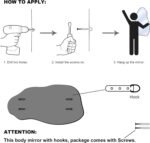 Irregular Asymmetrical Wall Mirror for Living Room Bathroom Entryway, Modern Decorative Mirror Hanging (Hook Style, 32'' x 18'') - Image 10