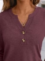 AUTOMET Women's Long Sleeve Shirts 2025 Fall Fashion Dressy Casual Tops Trendy Henley Blouses Cute Work Outfits Clothes - Image 6