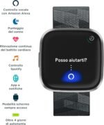 Fitbit Versa 2 Special Edition Health and Fitness Smartwatch with Heart Rate, Music, Alexa Built-In, Sleep and Swim Tracking, Smoke Woven/Mist Grey, One Size (S and L Bands Included) - Image 3