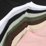 PALINDA Women's Crew Neck Ribbed Fitted Shirt Basic Short Sleeves Summer T Shirt Tops - Image 5