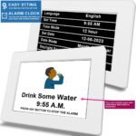 MASSII 𝗨𝗽𝗴𝗿𝗮𝗱𝗲𝗱 Dementia Clock 19 Alarms with Auto DST, DIY Custom Reminders,10 Auto-Dim Options, Non-Abbreviated Digital Clock for Elderly, Memory Battery Included (7 Inch with Remote) - Image 8