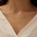 Stocking Stuffers for Women Dainty Bow Necklace 14K Gold Plated Cute Choker Small Pendant Charm Necklaces Teen Gift Trendy Stuff Personalized Jewelry Christmas Gifts - Image 7