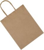 bagmad 100 Pack 8x4.75x10 Inch Plain Medium Paper Bags with Handles Bulk, Brown Kraft Craft Gift Bags, Grocery Shopping Retail Birthday Party Favors Wedding Sacks (Natural Brown, 100pcs) - Image 5